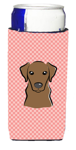 Checkerboard Design with Dog Ultra Hugger for slim cans - 615872916832