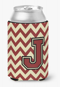 Monogram Letter Chevron Can or Bottle Hugger - 638508277411