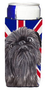 English Union Jack British Flag Design with Dog Ultra Hugger for slim cans - 615872822201