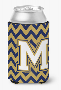 Monogram Letter Chevron Can or Bottle Hugger - 638508276407