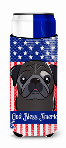 American Flag and Dog Ultra Hugger for slim cans - 638508204202