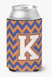 Monogram Letter Chevron Can or Bottle Hugger - 638508277169