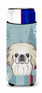 Winter Holiday Dog Design Ultra Hugger for slim cans - 638508124920