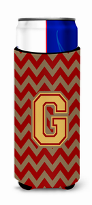 Chevron Garnet and Gold  Ultra Hugger for slim cans - 638508012388