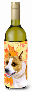 Dog with Fall Design Wine Bottle Hugger - 652259174690