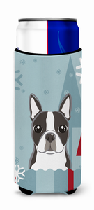 Winter Holiday Dog Design Ultra Hugger for slim cans - 638508124746