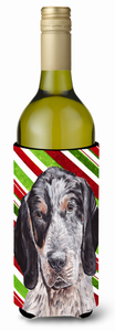 Candy Cane Christmas Design with Dog Wine Bottle Hugger - 615872845927