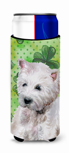 Dog with St Patrick's Design Ultra Hugger for slim cans - 652259168309