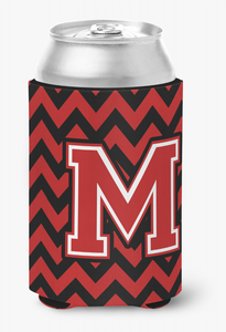 Monogram Letter Chevron Can or Bottle Hugger - 638508274137