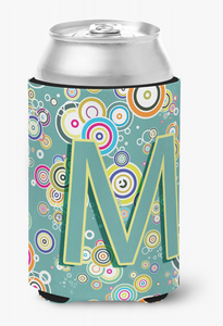 Monogram Letter Circle Circle Alphabet Can or Bottle Hugger - 615872971435