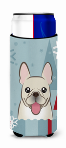 Winter Holiday Dog Design Ultra Hugger for slim cans - 638508125095