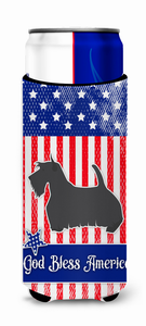 USA Patriotic Dog Ultra Hugger for slim cans - 638508495570