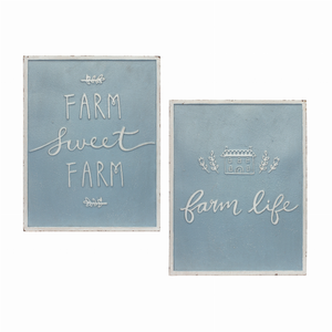 Farm Sign (Set of 2) 14"L x 18"H Metal - 746427856300
