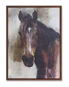 Horse Canvas 23.75"L x 31.5"H Canvas/Wood - 746427821674