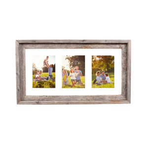3 5x7 Rustic White Picture Frame with Plexiglass Holder - 4512822714899