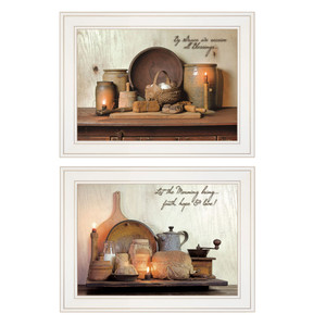Set Of Two By Grace 4 White Framed Print Wall Art - 606114042839