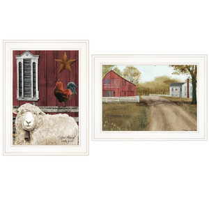 Set Of Two Good Morning 1 White Framed Print Wall Art - 606114681342