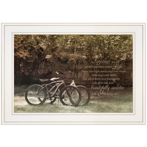 Journey Together 1 White Framed Print Wall Art - 606114042174