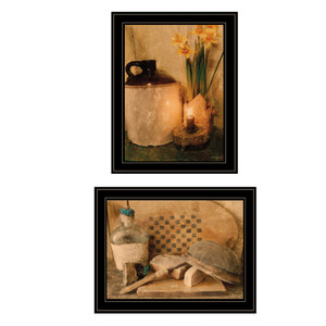 Set Of Two Daffodils And Cider 2 Black Framed Print Wall Art - 606114043089