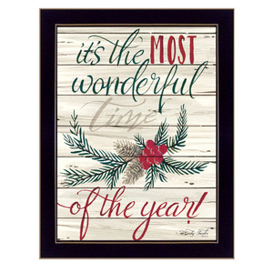 The Most Wonderful Time 3 Black Framed Print Wall Art - 606114048206