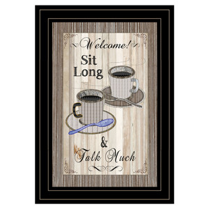 Sit Long Talk Much 2 Black Framed Print Wall Art - 606114070672