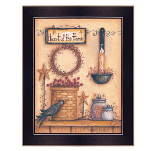 Heart Of The Home 5 Black Framed Print Wall Art - 606114040699