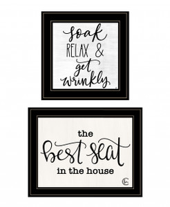 Set Of Two The Best Seat In The House 2 Black Framed Print Wall Art - 606114056553