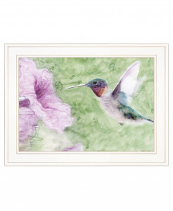 Humming Bird 2 White Framed Print Wall Art - 606114053606