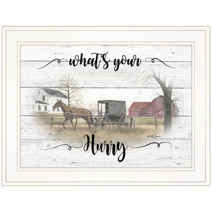 Whats Your Hurry 1 White Framed Print Wall Art - 606114668374