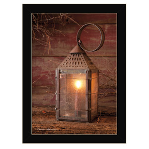 Innkeepers Lantern 2 Black Framed Print Wall Art - 606114046271