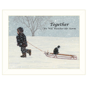Together 1 White Framed Print Wall Art - 606114160793
