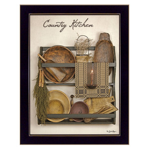 Country Kitchen 8 Black Framed Print Wall Art - 606114059639