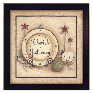 Cherish Yesterday 1 Black Framed Print Wall Art - 606114158905