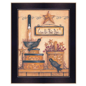 Give Us This Day Black Framed Print Wall Art - 606114040705