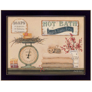 Hot Bath 9 Black Framed Print Bathroom Wall Art - 606114072645