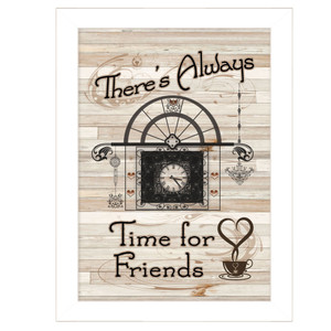 Time For Friends 4 White Framed Print Kitchen Wall Art - 606114159360
