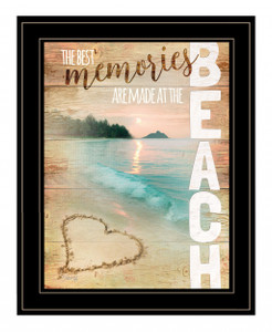 Beach Memories 2 Black Framed Print Wall Art - 606114072188