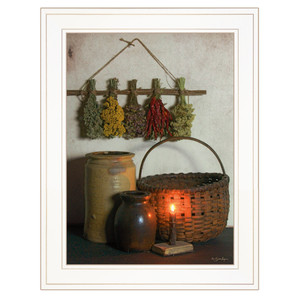 Dried Flower White Framed Print Wall Art - 606114045052