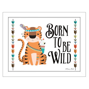 Born To Be Wild 2 White Framed Print Wall Art - 606114161370