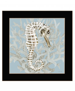 Coral Seahorse I 1 Black Framed Print Wall Art - 606114061182