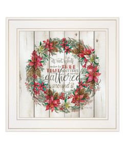 Gathered Around The Tree 1 White Framed Print Wall Art - 606114048244