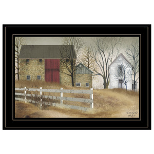 The Old Stone Barn 2 Black Framed Print Wall Art - 606114030027