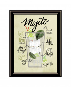 Mojito Black Framed Print Wall Art - 606114061564