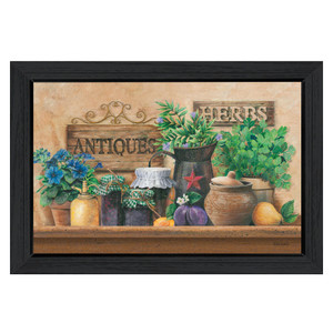 Antiques And Herbs 3 Black Framed Print Wall Art - 606114038115