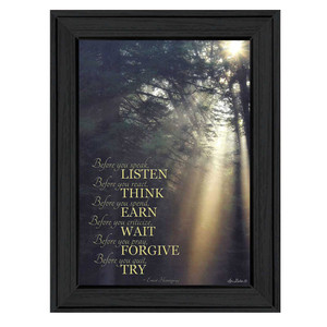 Before You 1 Black Framed Print Wall Art - 606114072812
