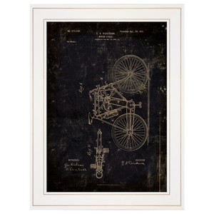 Motor Bike Patent I 3 White Framed Print Wall Art - 606114157908