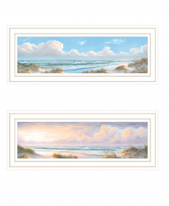 Set Of Two Nautical Boat 1 White Framed Print Wall Art - 606114056577