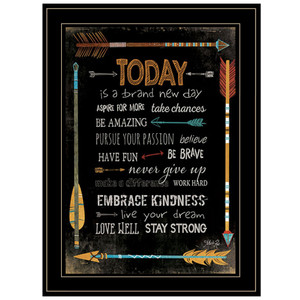 Today Is A Brand New Day 2 Black Framed Print Wall Art - 606114158639