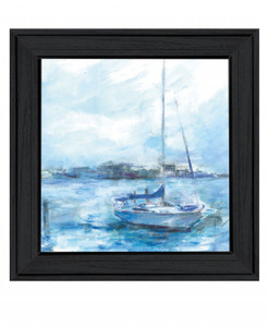 Serenity Sloop 2 Black Framed Print Wall Art - 606114056423