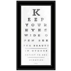 Eye Chart II 3 Black Framed Print Wall Art - 606114049227